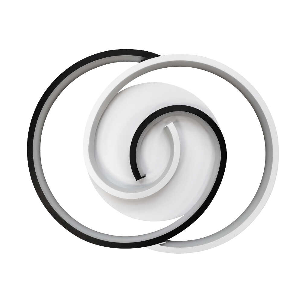 Светильник LED smart DOMINO с пультом 90Вт 3000-5000K 4800Lm Круглый Черно-белый 220555